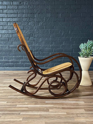 Vintage Bentwood & Cane Rocking Chair, c.1970’s