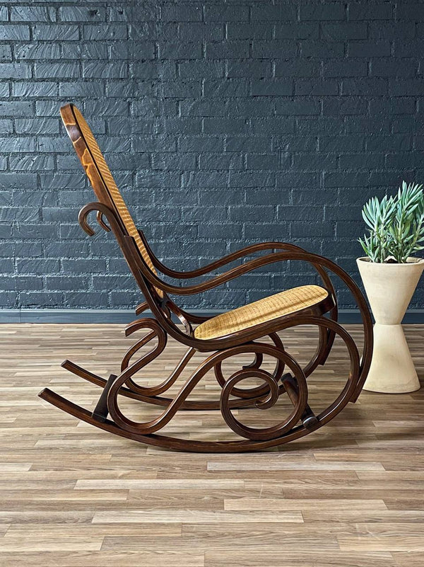 Vintage Bentwood & Cane Rocking Chair, c.1970’s