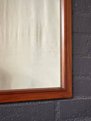 Mid-Century Modern Sculpted Walnut Wall Mirror, c.1950’s