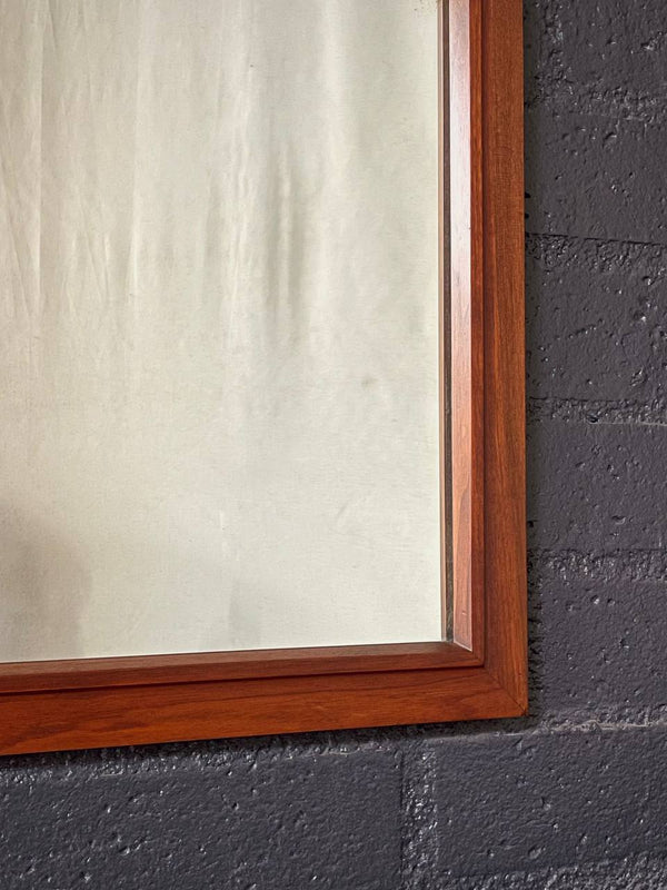 Mid-Century Modern Sculpted Walnut Wall Mirror, c.1950’s