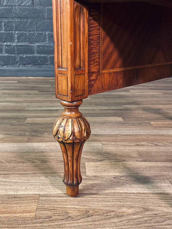 French Louis XVI Style Mahogany & Pink Marble-Top Night Stand, c.1920’s