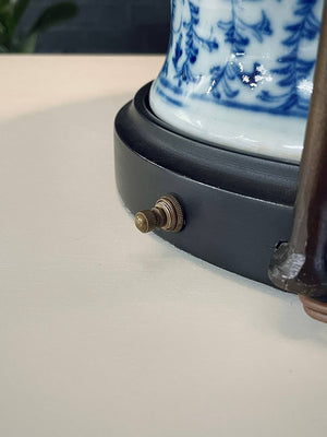 Vintage Chinese Double Happiness Jar Porcelain Table Lamp, c.1960’s
