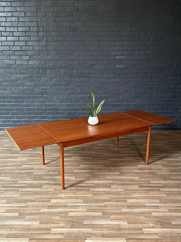 Large Mid-Century Danish Modern Expanding Draw-Leaf Dining Table, c.1960’s