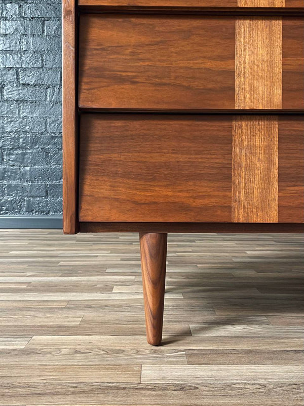 Mid-Century Modern Walnut Dresser w/ Slated Drawers by Ward Furniture, c.1960’s
