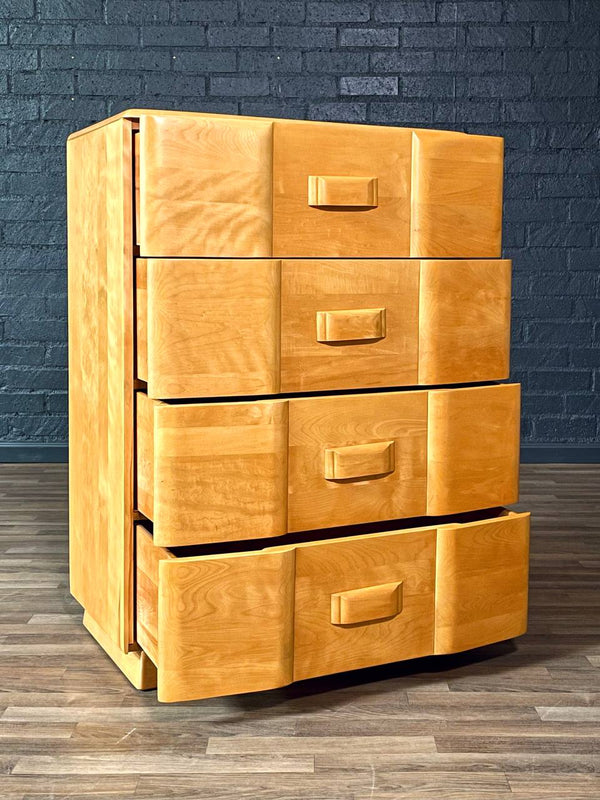 Mid-Century Modern “Riviera” Highboy Birch Dresser by Heywood Wakefield, c.1950’s