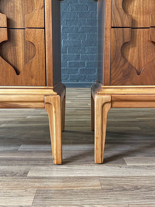 Pair of Mid-Century Modern Oak & Walnut Night Stands, c.1960’s