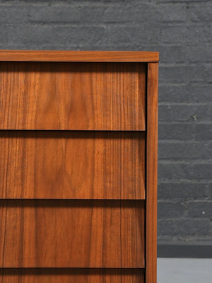 Mid Century Modern Walnut Highboy Dresser  c.1960's