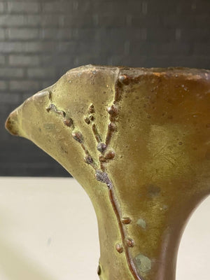 Art Nouveau Revival Patinated Bronze Metal Vase, by McClelland Barclay