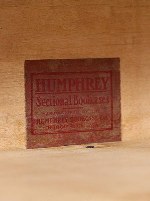 Antique Arts & Crafts Quarter-Sawn Oak Four-Section Stackable Bookcase by Humphrey, c.1920's