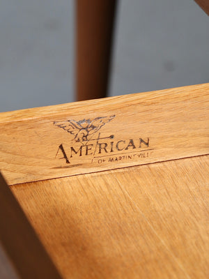 Mid Century Modern Walnut & Brass Coffee Table by American of Martinsville, c.1960's
