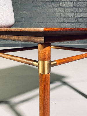 Mid-Century Modern Rosewood, Walnut & Brass Side Table by Bert England, c.1960's
