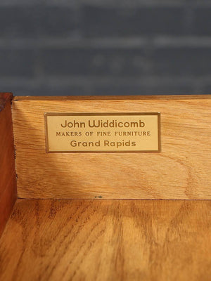 John Widdicomb Louis XV Fruitwood & Leather Top Writing Desk with Pull-Out Side Slides, c.1950's