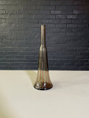 Italian Modern Murano Striped Art Glass Vase, c.1960's