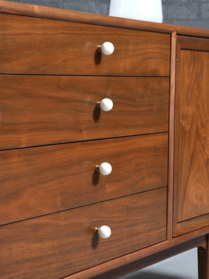 Kipp Stewart Walnut Declaration Credenza for Drexel, c.1950's