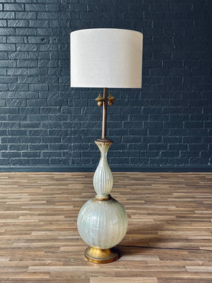 Mid-Century Regency Glass Floor Lamp, c.1950’s