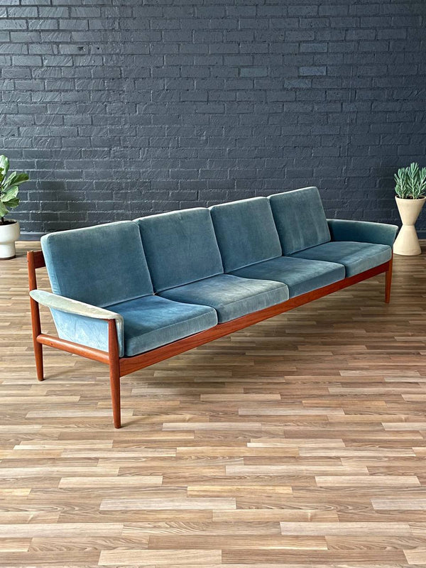 Mid-Century Danish Modern 4-Seater Teak Sofa by Grete Jalk, c.1960’s