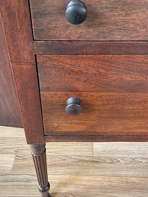 Antique English Hepplewhite Mahogany Bowfront Entry Cabinet, c.1950’s