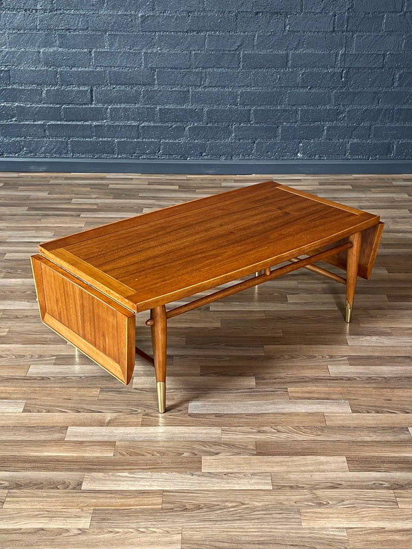 Lane “Copenhagen” Walnut Drop Leaf Coffee Table / Bench, c.1950’s
