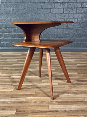 Mid-Century Modern Two-Tier Side Table by Carl Bissman, c.1950’s