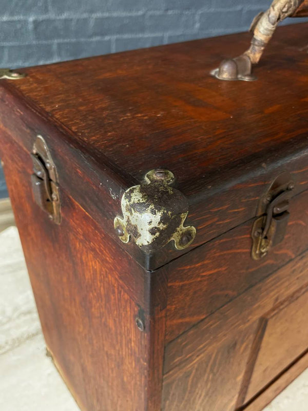 Early 20th Century American Oak Machinist’s Tool Box by H. Gerstner & Sons, c.1930’s