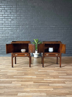Pair of Vintage Colonial Revival Style Mahogany Night Stands by Drexel, c.1950’s