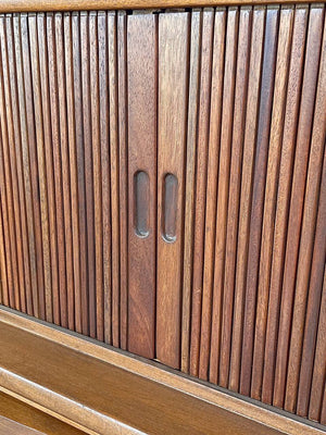 Mid-Century Modern Tambour-Door Highboy Dresser, c.1960’s