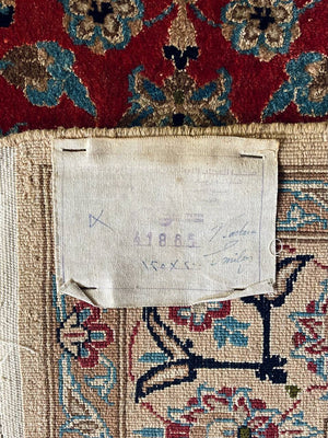 Vintage Hand-Knotted Persian Kashan Rug w/ Floral Medallion Design c.1960’s