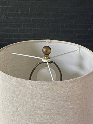 Vintage Brass Ram Horn Table Lamp, c.1960’s