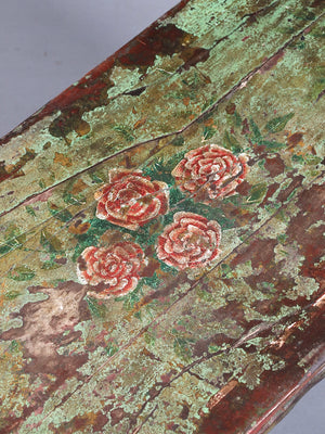 Early American Farmhouse Hand Painted Pine Harvest Table, c.1880’s