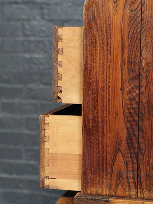 Spanish Colonial Monterey Style Carved Oak Dresser by Karpen, c.1930’s