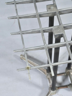 Postmodern “Grid” Aluminum & Glass Dining Table by Robert Josten, c.1970’s