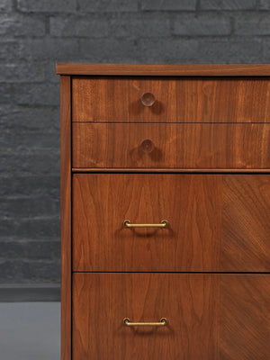 Mid-Century Modern Walnut Highboy Dresser, c.1960’s