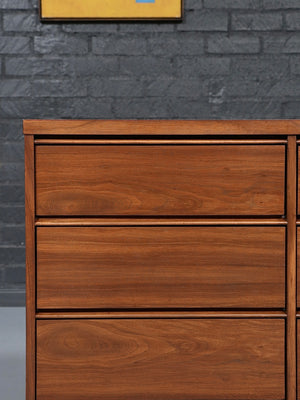 Mid Century Modern Walnut 9-Drawer Dresser by Gevurtz Furniture Co., c.1960’s