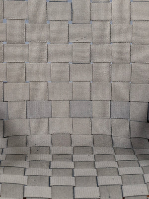 Jens Risom Model-654 Walnut & Woven Lounge Chair for Knoll Studio