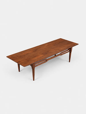 Mid-Century Modern Sculpted Walnut Coffee Table, c.1960's