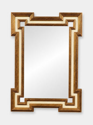 Vintage Neoclassical Revival Giltwood Greek Key Wall Mirror, c.1960’s