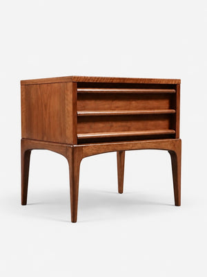 Mid-Century Modern “Rhythm” Walnut Night Stand by Lane c.1960's