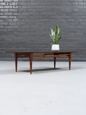 Mid-Century Modern Sculpted Walnut Coffee Table, c.1960's