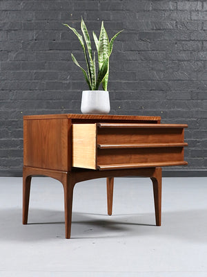 Mid-Century Modern “Rhythm” Walnut Night Stand by Lane c.1960's