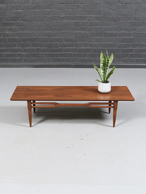 Mid-Century Modern Sculpted Walnut Coffee Table, c.1960's