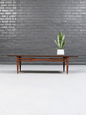 Mid-Century Modern Sculpted Walnut Coffee Table, c.1960's