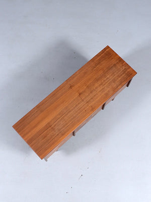 Mid Century Modern Walnut Cedar Trunk Box By Lane, c 1960's