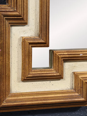 Vintage Neoclassical Revival Giltwood Greek Key Wall Mirror, c.1960’s