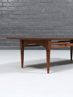 Mid-Century Modern Sculpted Walnut Coffee Table, c.1960's