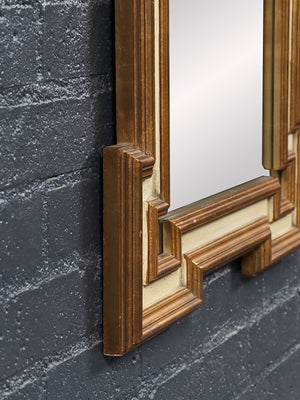 Vintage Neoclassical Revival Giltwood Greek Key Wall Mirror, c.1960’s