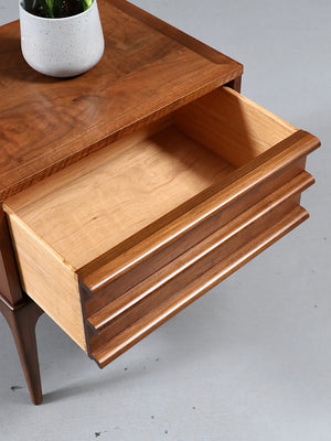 Mid-Century Modern “Rhythm” Walnut Night Stand by Lane c.1960's