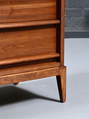 American Mid-Century Modern Walnut Highboy Dresser, c.1960's