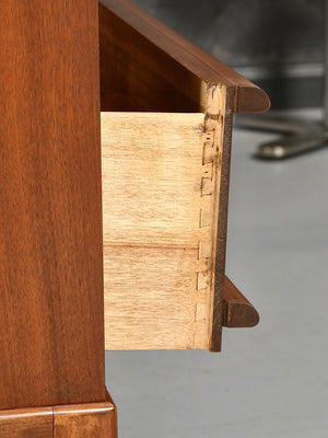 American Mid-Century Modern Walnut Highboy Dresser, c.1960's