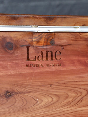 Mid Century Modern Walnut Cedar Trunk Box By Lane, c 1960's