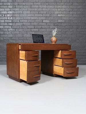 Vintage Heywood Wakefield “Streamline Modern” Desk, c.1940’s